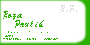 roza paulik business card